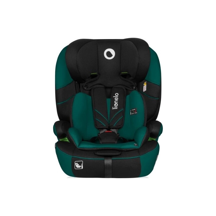 Lionelo - Autokrēsliņš LEVI ONE i-Izmērs 76-150 cm melna/zaļa