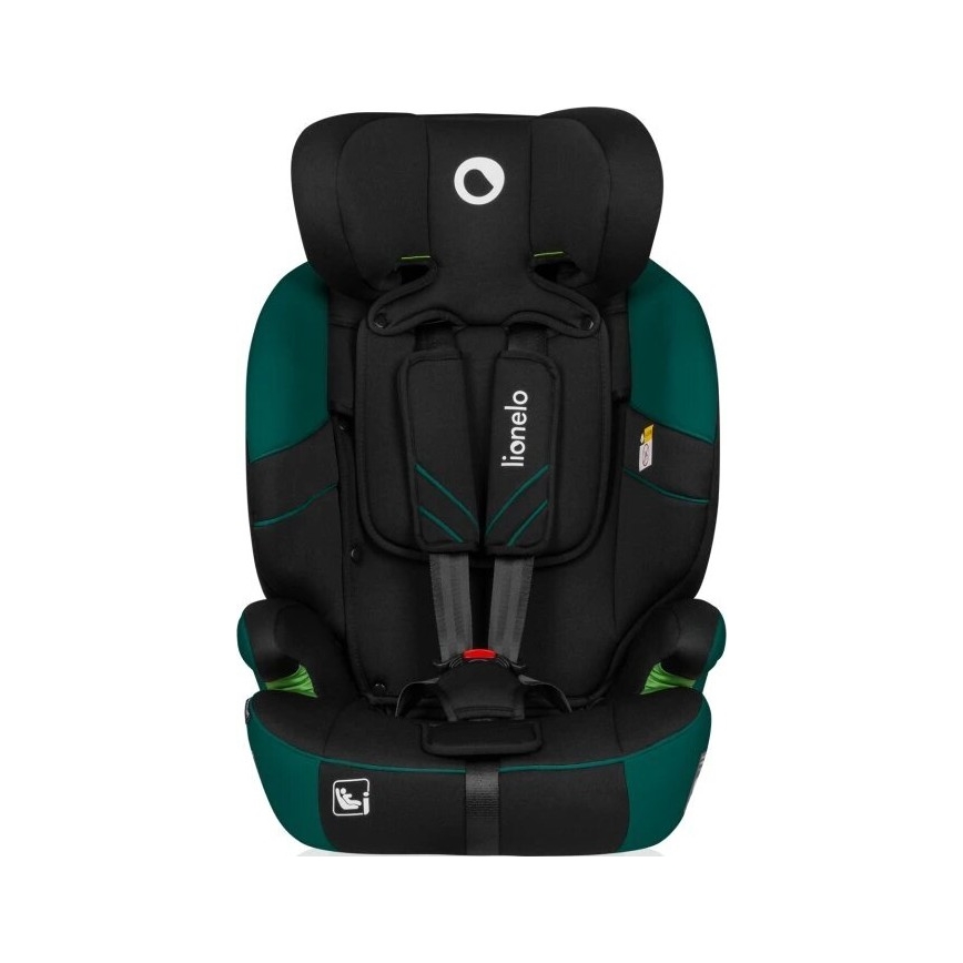 Lionelo - Autokrēsliņš LEVI ONE i-Izmērs 76-150 cm melna/zaļa