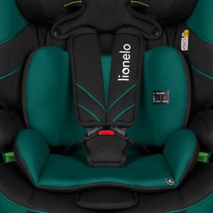 Lionelo - Autokrēsliņš LEVI ONE i-Izmērs 76-150 cm melna/zaļa