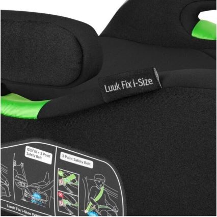 Lionelo - Automašīnas paaugstinājuma krēsliņš LUUK FIX i-Izmērs 125-150 cm melna