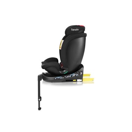 Lionelo - Autosēdeklis ar bāzi, pagriežams NAVY i-Size 40-150 cm melns/sarkans