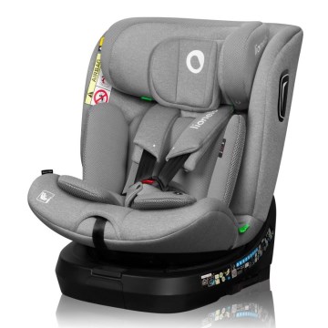 Lionelo - autosēdeklis ar pagriežamu bāzi BRAVE i-Size 40-150 cm, akmens pelēks