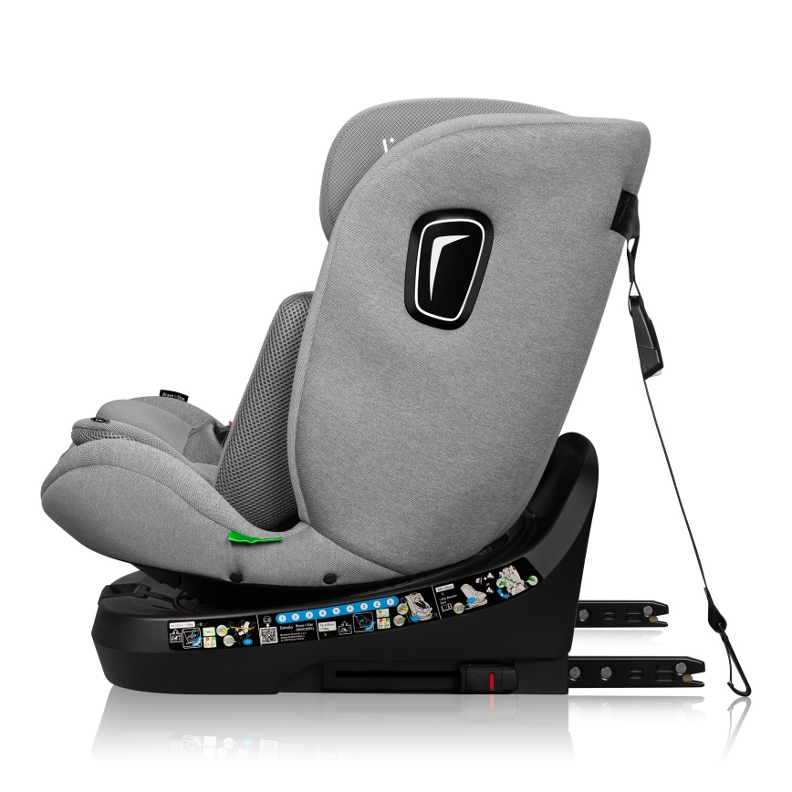 Lionelo - autosēdeklis ar pagriežamu bāzi BRAVE i-Size 40-150 cm, akmens pelēks