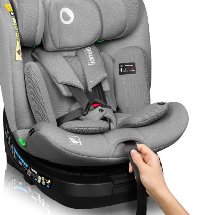Lionelo - autosēdeklis ar pagriežamu bāzi BRAVE i-Size 40-150 cm, akmens pelēks
