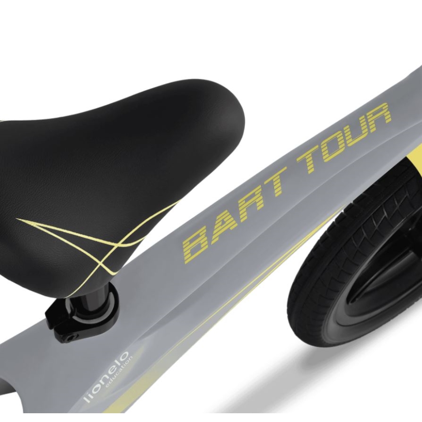 Lionelo - balansa velosipēds BART TOUR pelēks/dzeltens