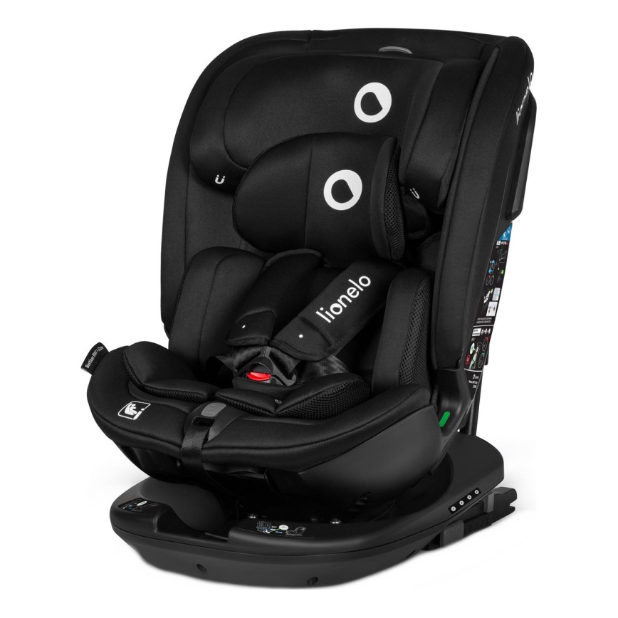 Lionelo BASTIAAN i-Size bērnu autosēdeklis ar pagriežamu bāzi, 40-150 cm, Black Carbon