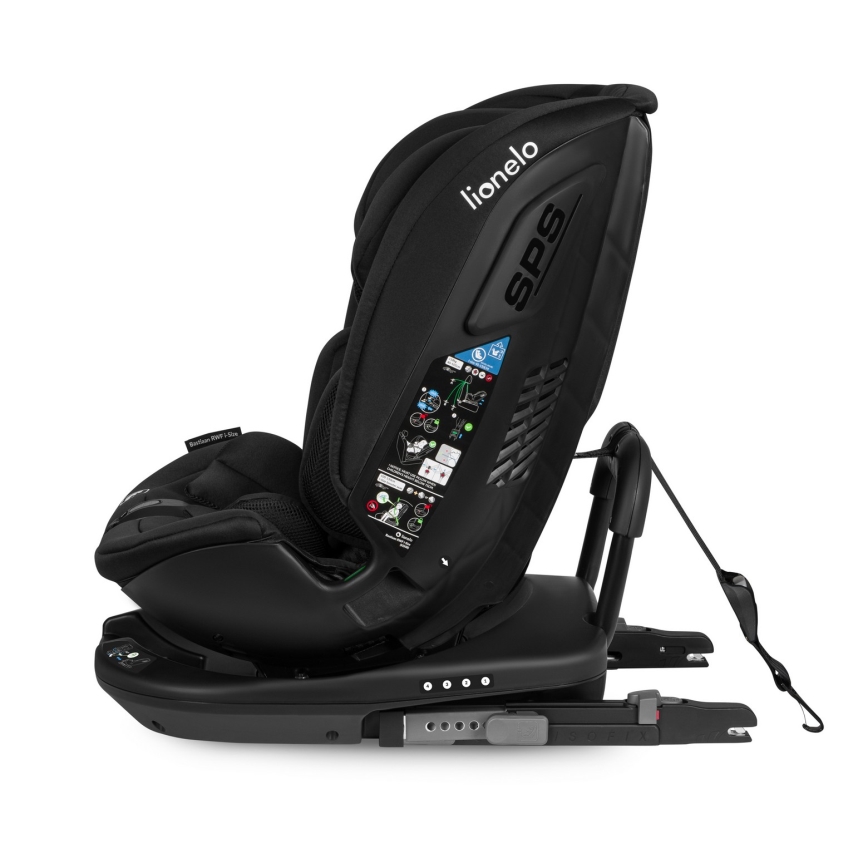 Lionelo BASTIAAN i-Size bērnu autosēdeklis ar pagriežamu bāzi, 40-150 cm, Black Carbon