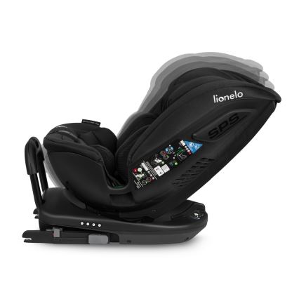 Lionelo BASTIAAN i-Size bērnu autosēdeklis ar pagriežamu bāzi, 40-150 cm, Black Carbon