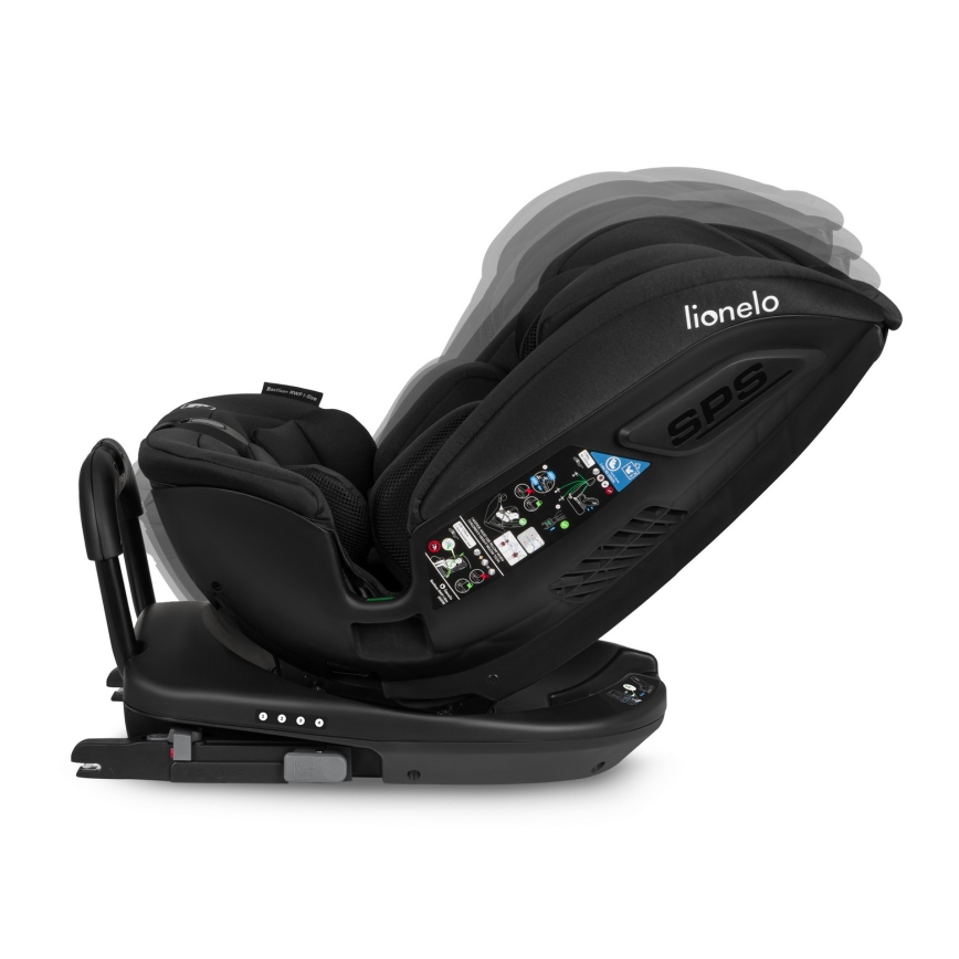 Lionelo BASTIAAN i-Size bērnu autosēdeklis ar pagriežamu bāzi, 40-150 cm, Black Carbon