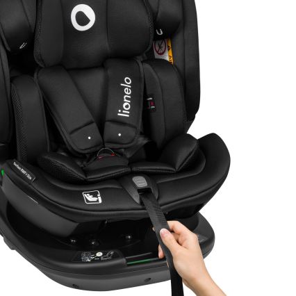 Lionelo BASTIAAN i-Size bērnu autosēdeklis ar pagriežamu bāzi, 40-150 cm, Black Carbon