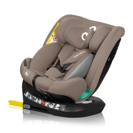Lionelo - Bērnu autosēdeklis ar rotējošu bāzi BASTIAAN ONE i-Size 40-150 cm smilškrāsas