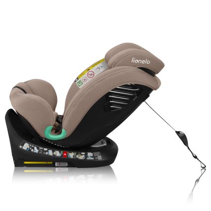 Lionelo - Bērnu autosēdeklis ar rotējošu bāzi BASTIAAN ONE i-Size 40-150 cm smilškrāsas