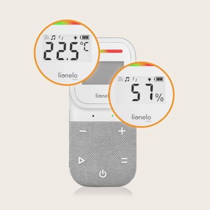 Lionelo - Bērnu audio monitors ar bezvadu uzlādi BABYLINE 2.3 5V
