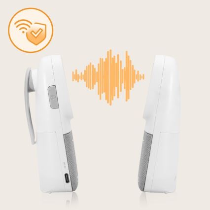 Lionelo - Bērnu audio monitors ar bezvadu uzlādi BABYLINE 2.3 5V