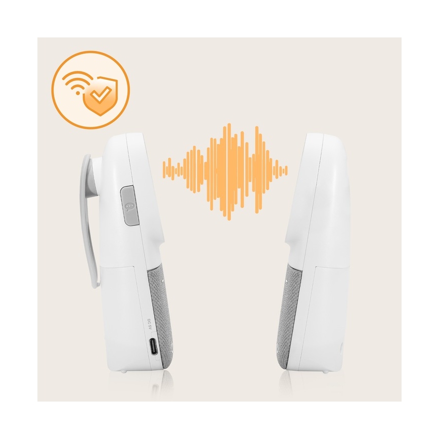 Lionelo - Bērnu audio monitors ar bezvadu uzlādi BABYLINE 2.3 5V