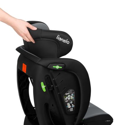 Lionelo - bērnu auto sēdeklis IZZY i-Size 40-150 cm melns/pelēks
