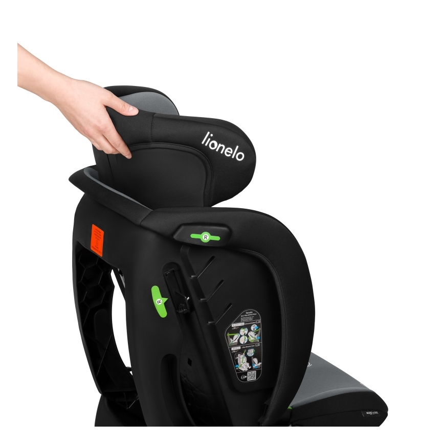 Lionelo - bērnu auto sēdeklis IZZY i-Size 40-150 cm melns/pelēks