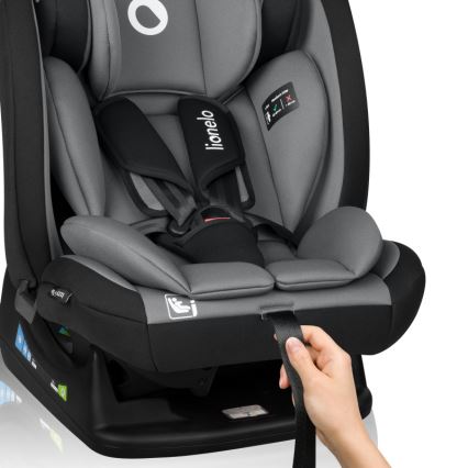Lionelo - bērnu auto sēdeklis IZZY i-Size 40-150 cm melns/pelēks
