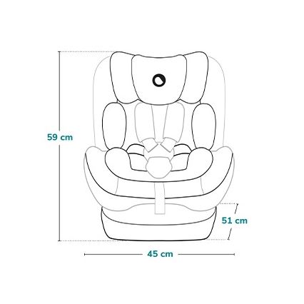 Lionelo - bērnu auto sēdeklis IZZY i-Size 40-150 cm melns/pelēks