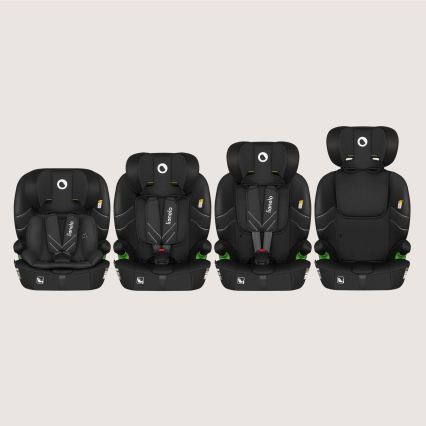 Lionelo - Bērnu auto sēdeklis LEVI FIX i-Size 76-150 cm Melns Karbons