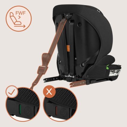 Lionelo - Bērnu auto sēdeklis LEVI FIX i-Size 76-150 cm Melns Karbons