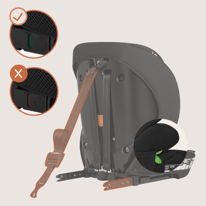 Lionelo - Bērnu auto sēdeklis LEVI FIX i-Size 76-150 cm Melns Karbons