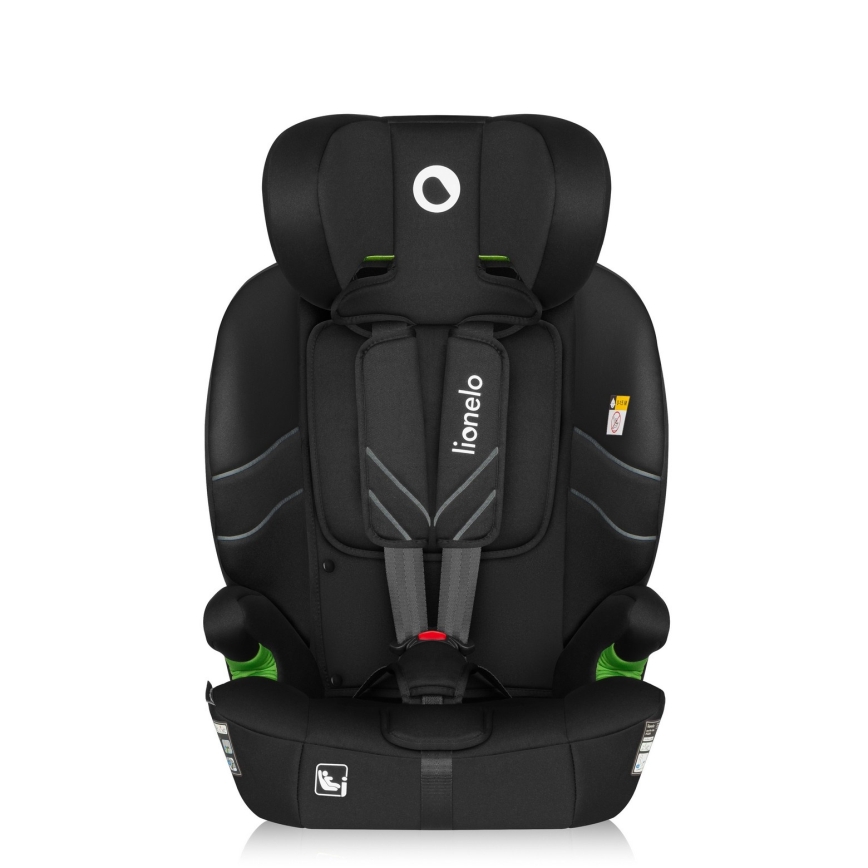 Lionelo - Bērnu auto sēdeklis LEVI FIX i-Size 76-150 cm Melns Karbons
