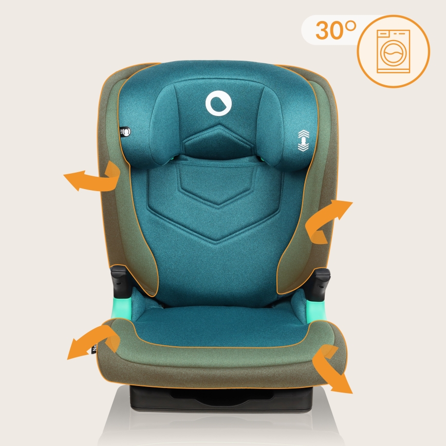 Lionelo - bērnu auto sēdeklis NEAL i-Size 100-150 cm zaļš/tirkīzzils