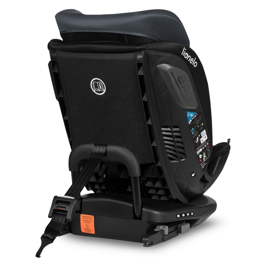 Lionelo - Bērnu autokrēsls ar bāzi, pagriežams BASTIAAN i-Size 40-150 cm Grey Stone