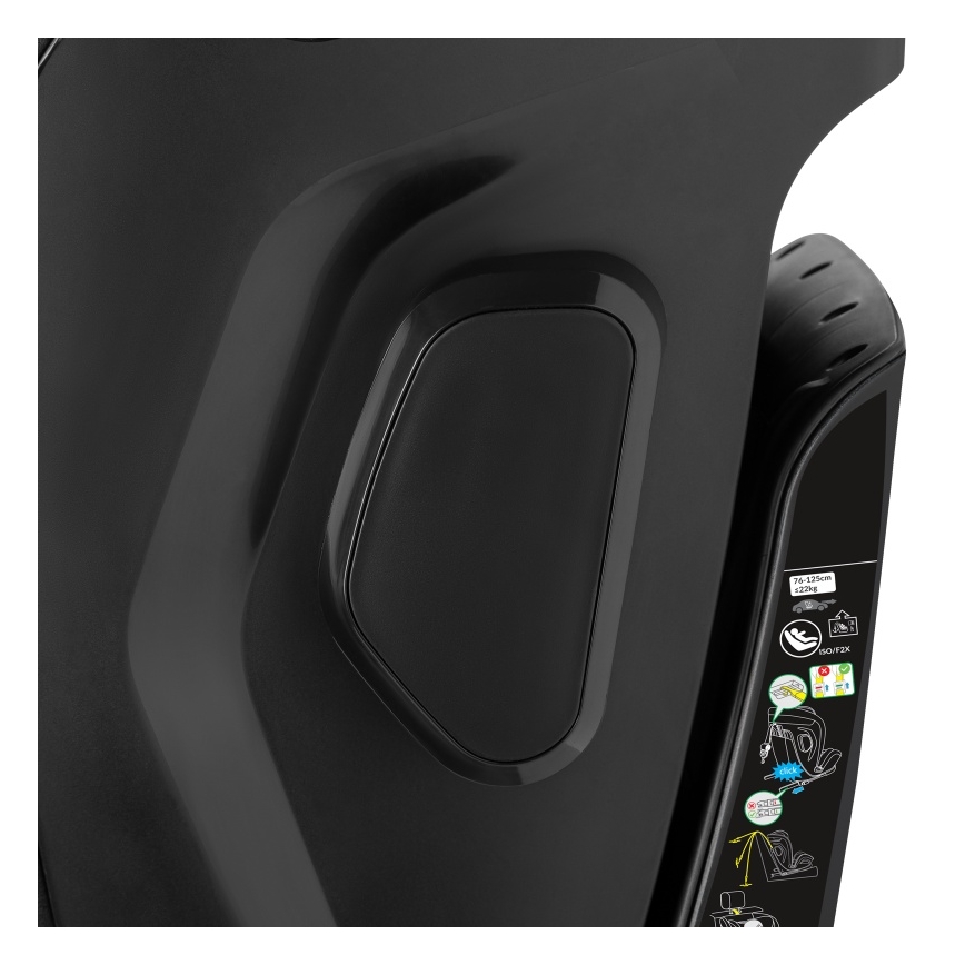 Lionelo - Bērnu autokrēsls ar pagriežamu bāzi HARPER i-Size 76-150 cm Black Carbon