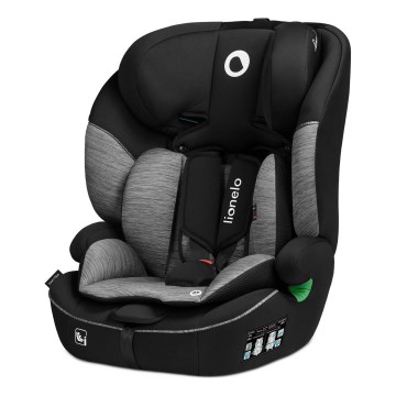 Lionelo - Bērnu autokrēsls LEVI i-Size 76-150 cm, melns/pelēks