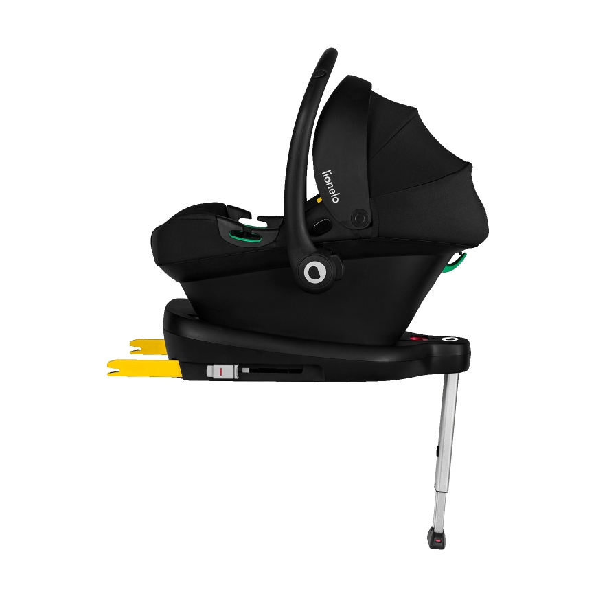 Lionelo - Bērnu autosēdeklis ar bāzi ASTRID SET i-Size 40-87 cm melns/pelēgs