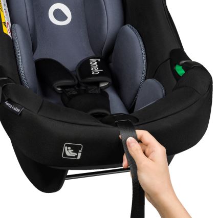 Lionelo - Bērnu autosēdeklis ar bāzi ASTRID SET i-Size 40-87 cm melns/pelēgs