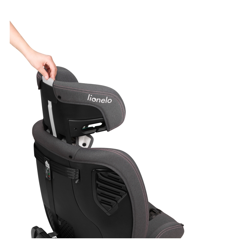 Lionelo - Pagriežams bērnu autosēdeklis ar bāzi BASTIAAN ONE i-Size 40-150 cm rozā