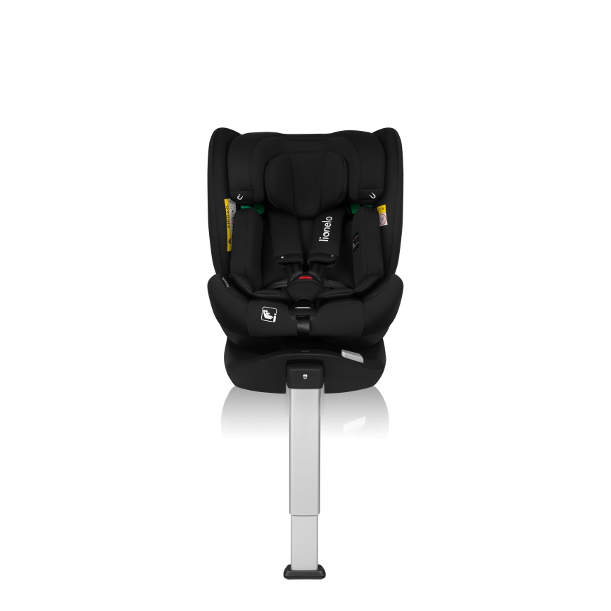 Lionelo - Pagriežams autosēdeklis ar bāzi BRAAM AIR i-Size 40-150 cm Melns Carbon