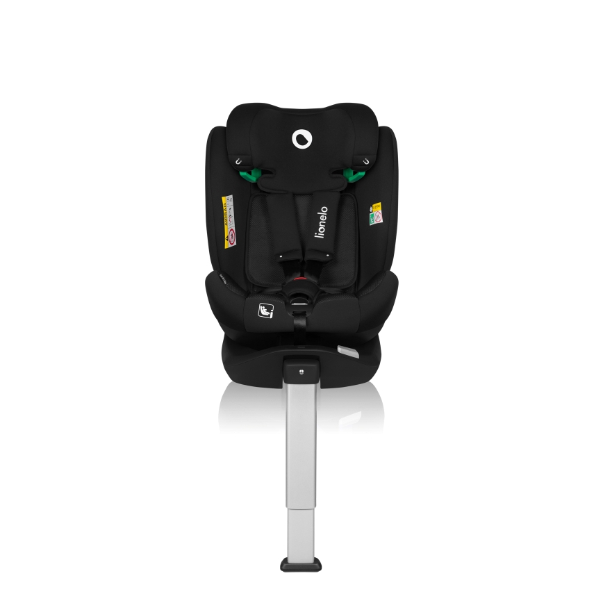 Lionelo - Pagriežams autosēdeklis ar bāzi BRAAM AIR i-Size 40-150 cm Melns Carbon
