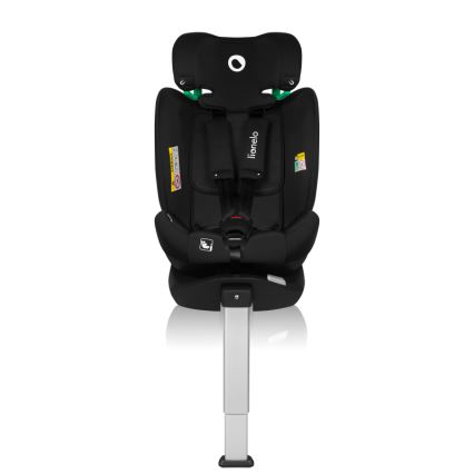 Lionelo - Pagriežams autosēdeklis ar bāzi BRAAM AIR i-Size 40-150 cm Melns Carbon