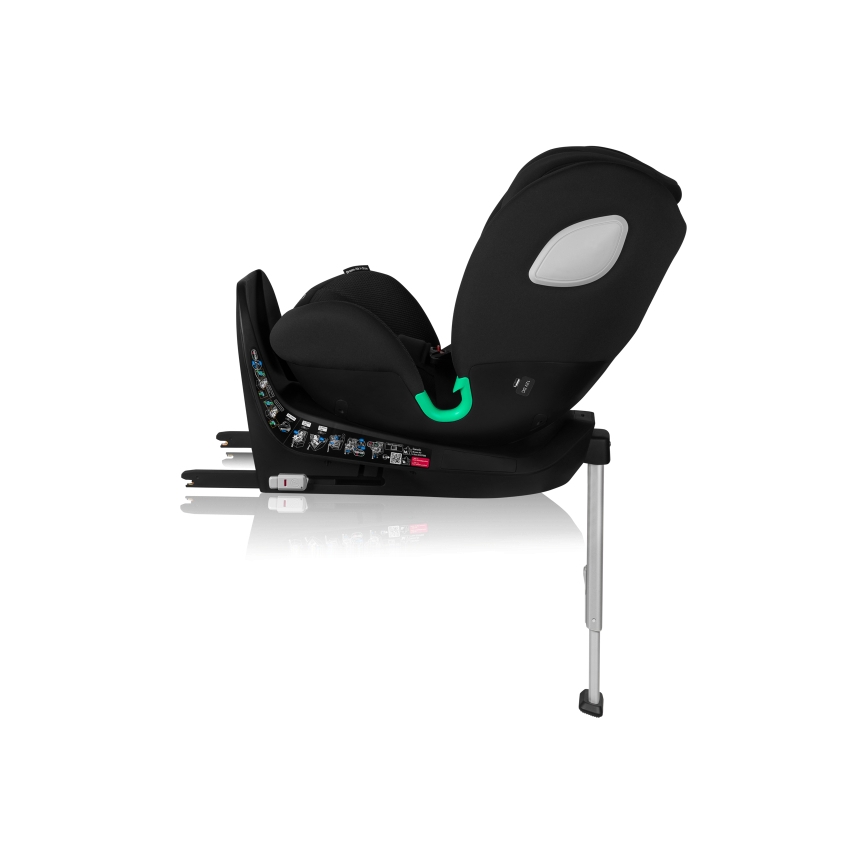 Lionelo - Pagriežams autosēdeklis ar bāzi BRAAM AIR i-Size 40-150 cm Melns Carbon