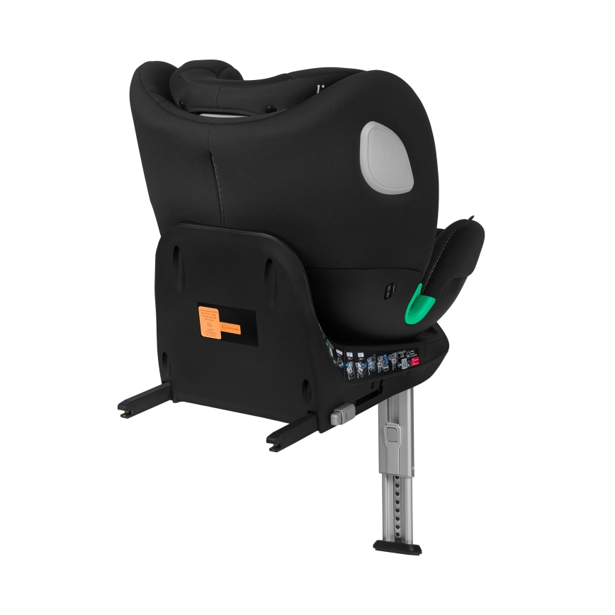Lionelo - Pagriežams autosēdeklis ar bāzi BRAAM AIR i-Size 40-150 cm Melns Carbon