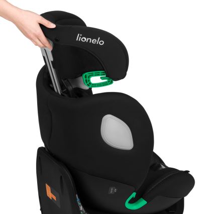 Lionelo - Pagriežams autosēdeklis ar bāzi BRAAM AIR i-Size 40-150 cm Melns Carbon