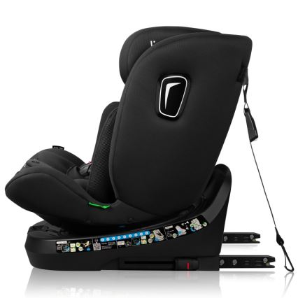 Lionelo - Bērnu autosēdeklis ar bāzi, pagriezams BRAVE i-Size 40-150 cm Black Carbon