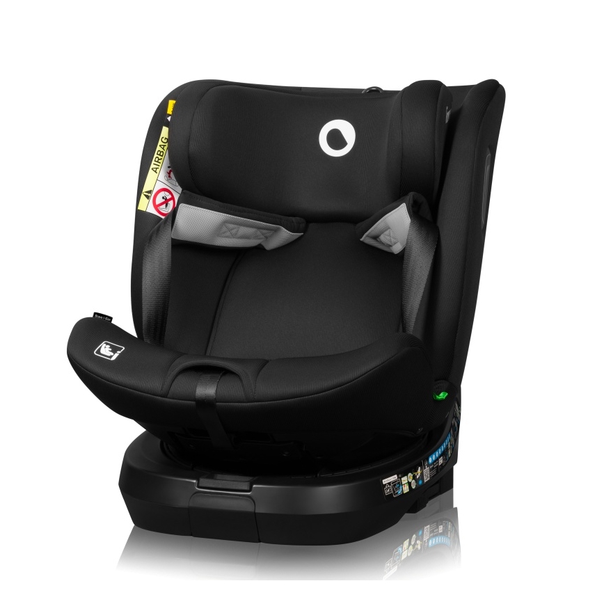 Lionelo - Bērnu autosēdeklis ar bāzi, pagriezams BRAVE i-Size 40-150 cm Black Carbon