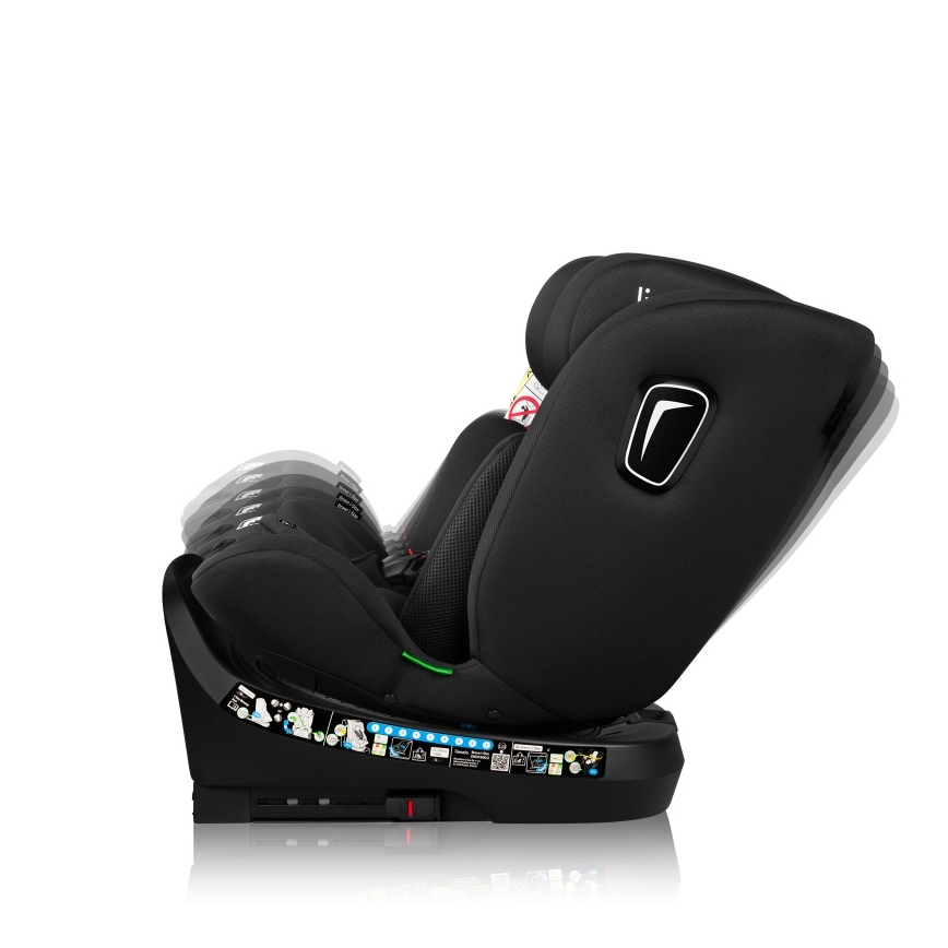 Lionelo - Bērnu autosēdeklis ar bāzi, pagriezams BRAVE i-Size 40-150 cm Black Carbon