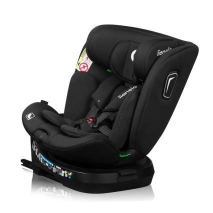 Lionelo - Bērnu autosēdeklis ar bāzi, pagriezams BRAVE i-Size 40-150 cm Black Carbon