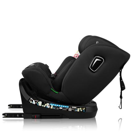 Lionelo - Bērnu autosēdeklis ar bāzi, pagriezams BRAVE i-Size 40-150 cm Black Carbon