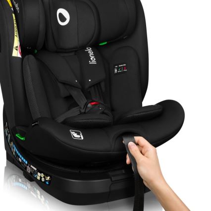 Lionelo - Bērnu autosēdeklis ar bāzi, pagriezams BRAVE i-Size 40-150 cm Black Carbon