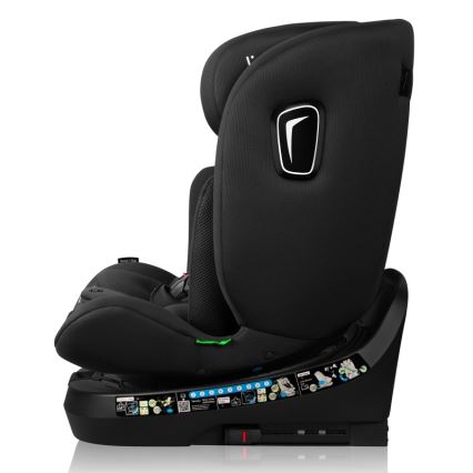 Lionelo - Bērnu autosēdeklis ar bāzi, pagriezams BRAVE i-Size 40-150 cm Black Carbon