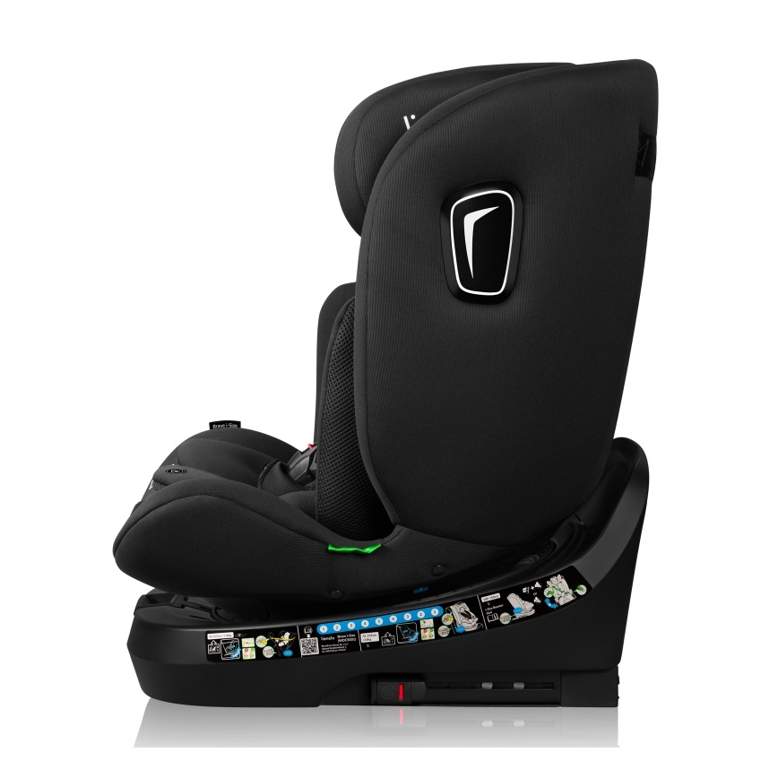 Lionelo - Bērnu autosēdeklis ar bāzi, pagriezams BRAVE i-Size 40-150 cm Black Carbon
