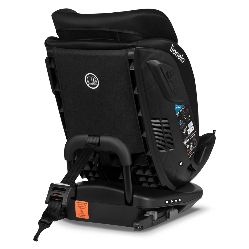 Lionelo - Bērnu autosēdeklis ar pagriežamu bāzi BASTIAAN i-Size 40-150 cm Black Carbon