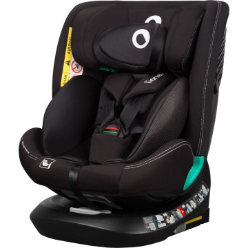 Lionelo - Bērnu autosēdeklis ar pagriežamu bāzi BASTIAAN ONE i-Size 40-150 cm Black Carbon